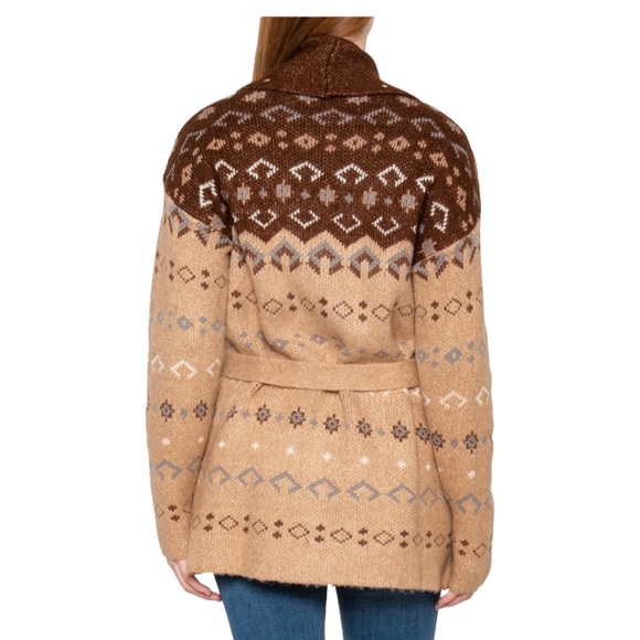LUCKY BRAND Fair Isle Cardigan Sweater M NWT - Picture 2 of 7